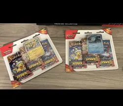 Pokemon TCG Surging Sparks 3 Pack Blister - Zapdos Quagsire Promo - Lot of 2 - Image 1
