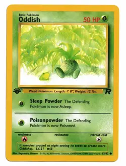 Pokemon Card: Oddish 63/82 1st Edition Team Rocket Set Rare! EXC - Image 1
