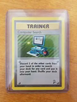 Pokemon Cards Computer Search 101/130 Non Holo Rare Base Set 2 LP/NM Condition - Image 1