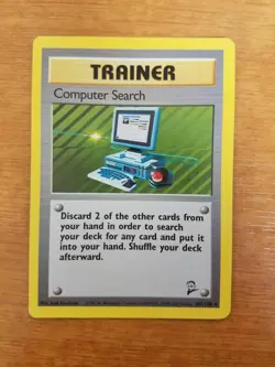 Pokemon Cards Computer Search 101/130 Non Holo Rare Base Set 2 LP/NM Condition - Image 2