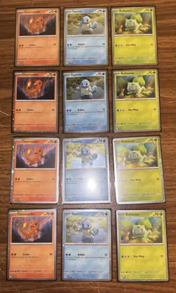 POKEMON TCG 4 Sets Of CHARMANDER, SQUIRTLE, BULBASAUR Cosmos Holo Promo Cards - Image 1