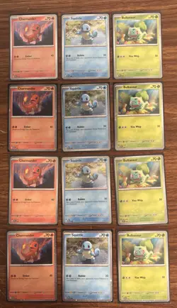 POKEMON TCG 4 Sets Of CHARMANDER, SQUIRTLE, BULBASAUR Cosmos Holo Promo Cards - Image 2