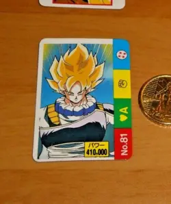 DRAGON BALL Z GT DBS DBZ HALF CARD MINI CARDDASS CARTE NO.81 JAPAN ** - Image 1
