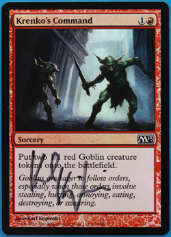 Krenko's Command FOIL Magic 2013 / M13 NM Common SIGNED CARD (505131) ABUGames - Image 1