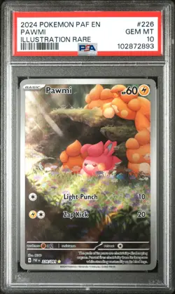 Pokemon TCG Pawmi 226/091 2024 Paldean Fates Illustration Rare Card - PSA 10 - Image 1