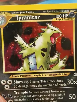 Tyranitar - 12/75 - Neo Discovery - Holo Rare *SWIRL* - LP - Pokemon Card - Image 3