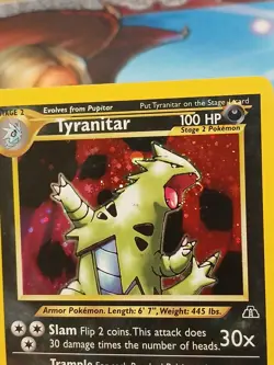Tyranitar - 12/75 - Neo Discovery - Holo Rare *SWIRL* - LP - Pokemon Card - Image 4