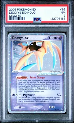 2005 POKEMON EX DEOXYS #98 DEOXYS EX-HOLO PSA 7 - Image 1