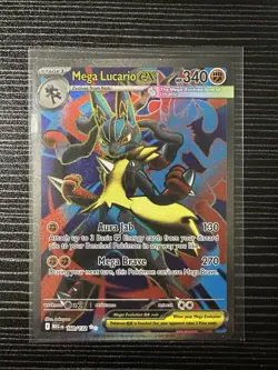 English Mega Lucario ex 160/132 Ultra Rare Full Art Pokemon Mega Evolution NM - Image 1