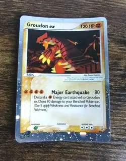 Pokemon Black Star Promo Holo Ultra Rare Groudon EX 002 - Image 1