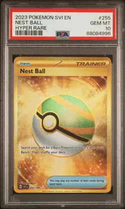 POKEMON SCARLET & VIOLET NEST BALL HYPER RARE #255 PSA 10 - Image 1