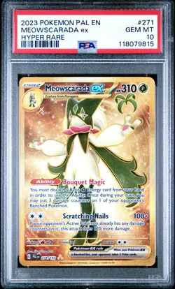 2023 Pokemon Pal En-Paldea Evolved #271 Meowscarada Ex Hyper Rare PSA 10 - Image 1