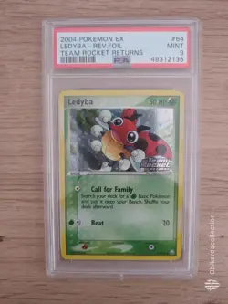 LEDYBA FOIL POKEMON EX 2004 TEAM ROCKET RETURNS PSA 9 - Image 1