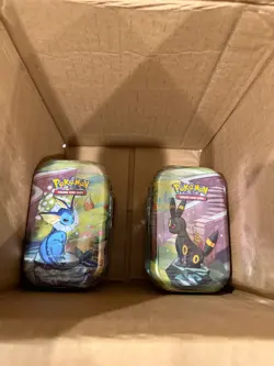 Pokemon Prismatic Evolutions Mini Tin Bundle x8 Full Set Tins NEW/SEALED - Image 3