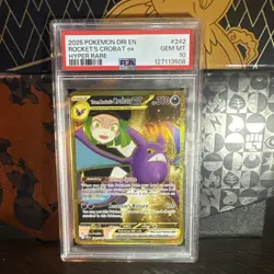 2025 POKEMON EN-DESTINED RIVALS HYPER RARE TEAM ROCKET'S CROBAT EX 242 PSA 10 - Image 1