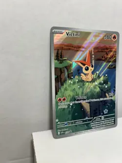 Victini Black Star Promo SVP208 NM Black Bolt White Flare Pokemon Normal Size - Image 3