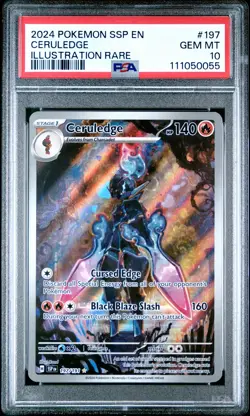 2024 POKEMON SSP EN-SURGING SPARKS ILLUSTRATION RARE #197 CERULEDGE PSA 10 - Image 1