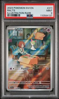 RALTS #211 PSA 9 • 2023 POKEMON SVI EN-SCARLET & VIOLET ILLUSTRATION RARE - Image 1