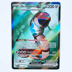 Orthworm ex Pokemon Stellar Crown 162/142 Full Art Ultra Rare NM - Image 1
