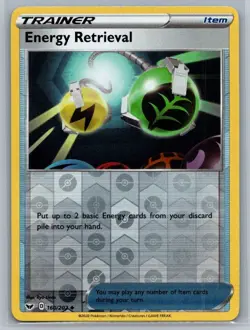 Energy Retrieval 160/202 Sword & Shield Uncommon Reverse Holo Pokemon TCG 2020 - Image 1