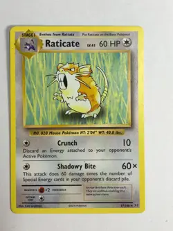 Pokemon TCG XY Evolutions Raticate 67/108 Light Played - Image 1