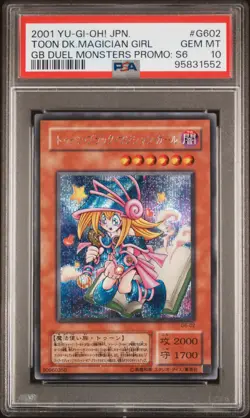 2001 YU-GI-OH! JPN GAMEBOY DUEL MONSTERS PROMO TOON DARK MAGICIAN GIRL PSA 10 - Image 1