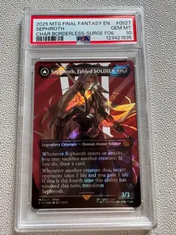 2025 MTG FF Sephiroth, Fabled Soldier, One-Winged Angel SURGE Foil 0527 PSA 10 - Image 1