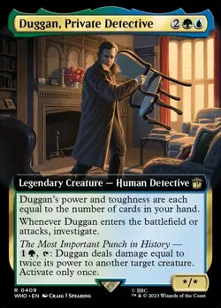 🧙Duggan, Private Detective R 0409 Borderless Foil WHO Dr Who MTG - Image 1