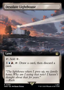 🧙Desolate Lighthouse R 0489 Borderless WHO Dr Who MTG - Image 1
