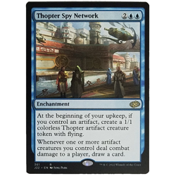 x1 Thopter Spy Network J22 MTG M/NM Blue Rare Enchantment Jumpstart 2022 TCG CCG - Image 1