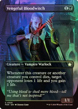 Vengeful Bloodwitch Foil Borderless Foundations NM MTG - Image 1