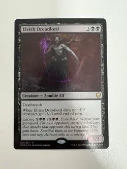 Elvish Dreadlord Foil MTG Magic the Gathering Card NM Near Mint CMR - Image 1