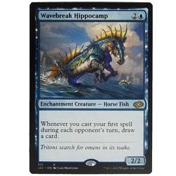 x1 Wavebreak Hippocamp J22 MTG M/NM Blue Rare Enchantment Creature Horse Fish - Image 1