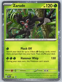 Zarude Cosmos Holo 199 Near Mint Scarlet & Violet Black Star Promo Pokemon Ship - Image 1