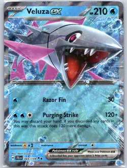 Veluza ex 043/159 Near Mint SV09: Journey Together Pokemon Shipnow - Image 1
