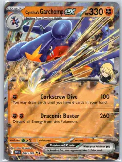 Cynthia's Garchomp ex 104/182 Near Mint SV10: Destined Rivals Pokemon Shipnow - Image 1