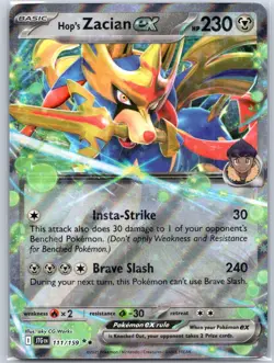 Hop's Zacian ex 111/159 Near Mint SV09: Journey Together Pokemon Shipnow - Image 1