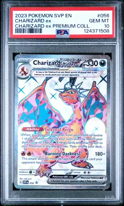 2023 POKEMON SVP EN-SV BLACK STAR PROMO #056 CHARIZARD EX PSA 10 - Image 1