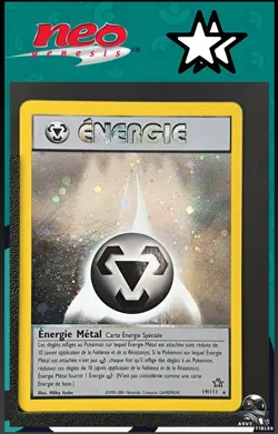 Carte Pokemon Energie Metal 19/111 Holo Edition 2 Neo Genesis Wizards FR 2 - Image 1