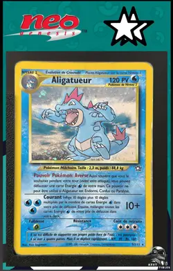 Carte Pokemon Aligatueur 5/111 Holo Edition 2 Neo Genesis Wizards FR - Image 1
