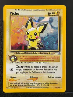 Carte Pokemon Pichu 12/111 Holo Edition 2 Neo Genesis Wizards FR 3 - Image 2