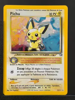Carte Pokemon Pichu 12/111 Holo Edition 2 Neo Genesis Wizards FR 1 - Image 2