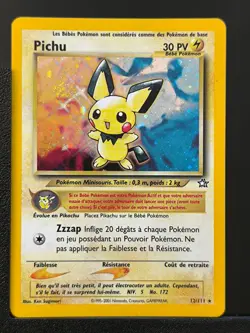 Carte Pokemon Pichu 12/111 Holo Edition 2 Neo Genesis Wizards FR 2 - Image 2