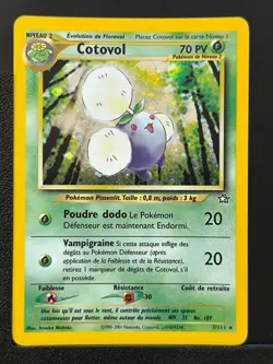 Carte Pokemon Cotovol 7/111 Holo Edition 2 Neo Genesis Wizards FR 2 - Image 2