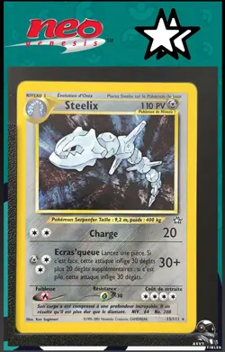 Carte Pokemon Steelix 15/111 Holo Edition 2 Neo Genesis Wizards FR - Image 1