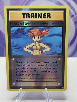 Misty's Determination 80/108 Reverse Holo Pokemon Card 2016 XY Evolutions LP - Image 1