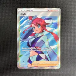 Pokemon TCG Skyla Shining Fates Holo Ultra Rare Card 072/072 NM - Image 1