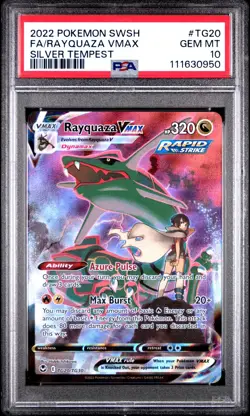Rayquaza VMAX TG20/TG30 PSA 10 Silver Tempest Art Ultra Rare Pokemon Card ZZ9 - Image 1