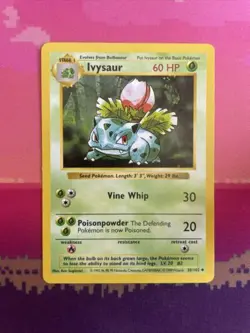 Pokemon Card Ivysaur Shadowless Base Set Uncommon 30/102 Near Mint - Image 1