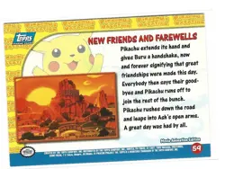 New Friends And Farewells 59 Pikachu's Vacation Topps Pokemon Card - Image 2